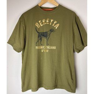 Italian BERETTA Hound Dog Green Shirt-  XL